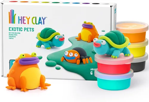 Vista 18 de HEY CLAY Colorido modelado de arcilla seca al aire para niños 6 latas con divertidas instrucciones interactivas aplicación - Actividades para niños
