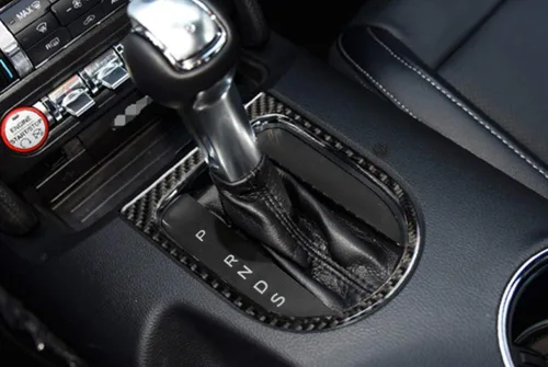 Vista 9 de Xotic Tech - Cubierta para panel de cambio de marchas, fibra de carbono suave auténtica, compatible con Ford Mustang 2015-2023 Negro carbón