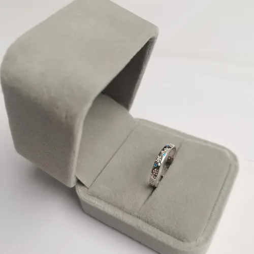 Vista 3 de Anillo de plata de ley 925, anillo ajustable para mujer, Metal precioso., Gema preciosa