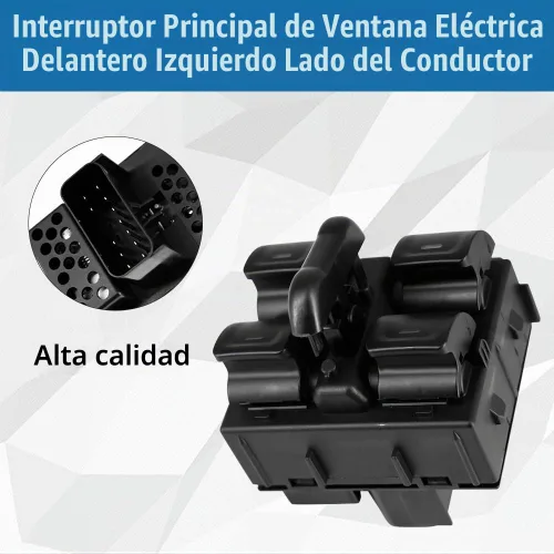 Vista 5 de Interruptor principal de elevalunas eléctrico delantero izquierdo del lado del conductor para Jeep Wrangler 2011-2016 de 4 puertas, sustituye a