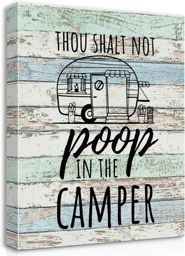 Vista 14 de Let The Adventure Begin - Lienzo decorativo para pared, enmarcado para sala de caravana, baño, decoración de remolques, 11 x 14 pulgadas, regalos