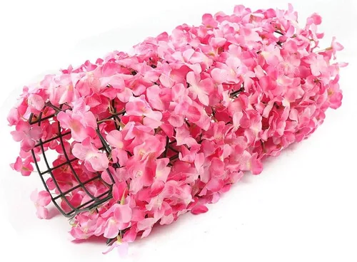 Vista 6 de Paquete de 10 paneles de pared de flores artificiales de 24 x 16 pulgadas, paneles de pared románticos de rosas de seda para bodas, fiestas, hogar
