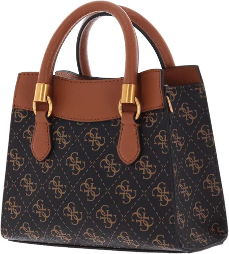 Vista 4 de GUESS Nell Logo Mini Satchel Brown LogoCognac Talla única, Logotipo marróncoñac