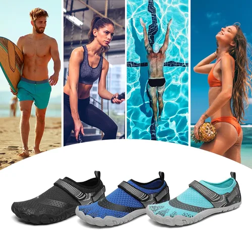 Vista 7 de SAGUARO Zapatos de agua para hombre y mujer, secado rápido, para natación, surf, playa, kayak, zapatos descalzos, puntera ancha