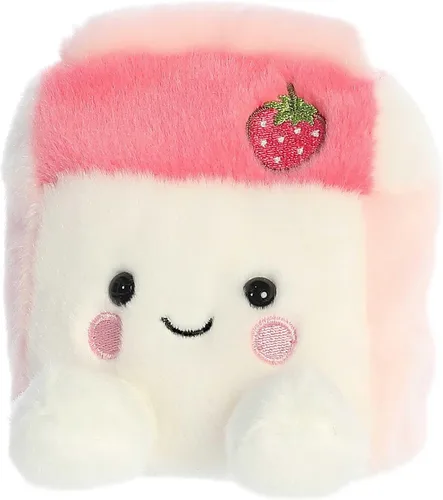 Vista 6 de Aurora Adorable animal de peluche Palm Pals Fresa Strawberry Milk, divertido peluche coleccionable para niños y adultos, perfecto para decorar