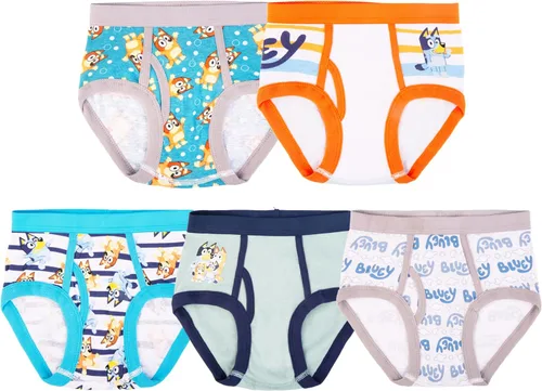 Vista 6 de Bluey Calzoncillos para niños de 100% Algodón Peinados, Tallas 18m, 2/3t, 4t, 4, 6 y 8 Paquete de 7 Bluey