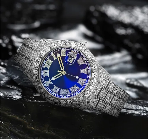 Vista 3 de YOOTEN Relojes de cuarzo Ice-Out para hombre