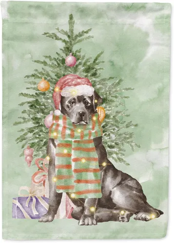 Vista 65 de Caroline's Treasures CK8213GF Bulldog Inglés #2 Regalos de Navidad y árbol de jardín Bandera de buzón Bandera decorativa para patio exterior, patio