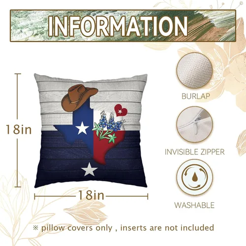 Vista 240 de Juego de 2 fundas de almohada de 16 x 16 pulgadas, diseño patriótico de bandera estadounidense con estrellas para exteriores, estilo casa de campo