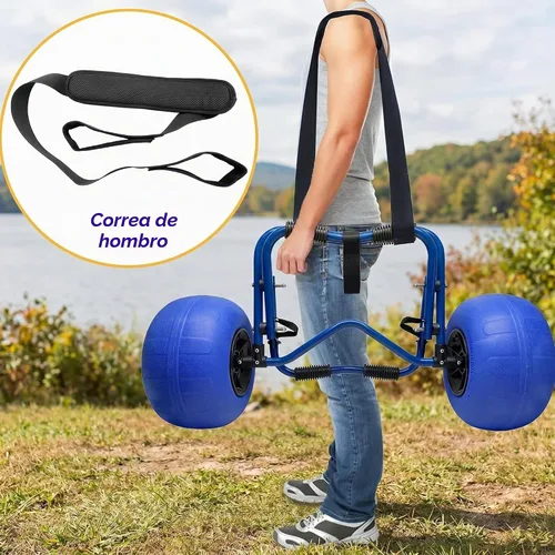 Vista 4 de Newcod Carrito de kayak, carrito de kayak para llevar kayak, canoa, tabla de remo SUP