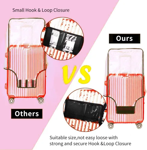 Vista 14 de Funda protectora de PVC transparente para maleta, de 24 pulgadas, aprobada por la TSA, 22-25 pulgadas