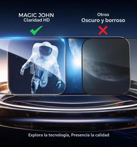 Vista 6 de MAGIC JOHN Protector de pantalla mejorado de 3ª generación para iPhone 12 ProMax de 6.7 pulgadas, HD transparente, película templada inastillable