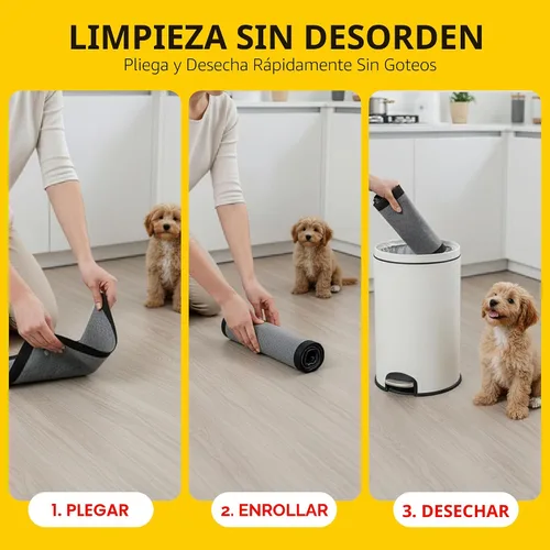 Vista 9 de Glad para Mascotas Almohadillas para Cachorros de Carbón Negro - Almohadillas Desechables Súper Absorbentes para Orina de Perro, Almohadillas