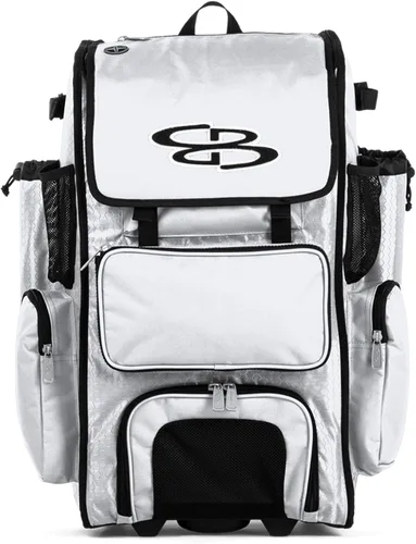 Vista 64 de Boombah Rolling Superpack - Bolsa para equipo de béisbol/sóftbol, varios colores, mango telescópico y capacidad para 4 murciélagos, versión