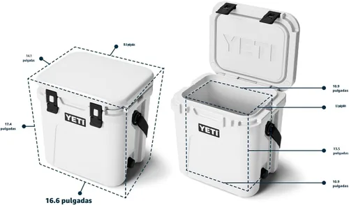 Vista 4 de YETI Roadie 24 2.0 - Enfriador duro con correa de hombro DoubleDuty y tapón de drenaje Canela