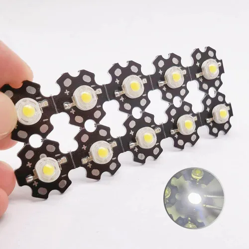 Vista 3 de 10 piezas de alta potencia Led chip 3W SMD COB COB componentes diodo en 0.787 in PCB base (10pcs 3W blanco natural en PCB)