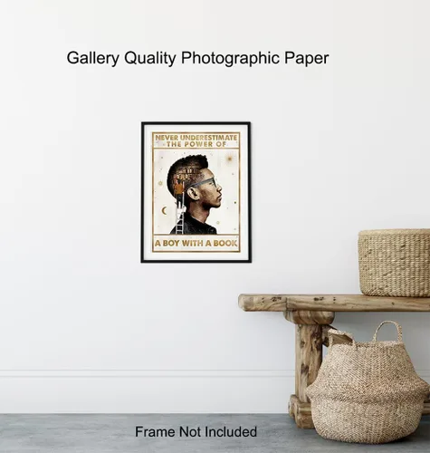 Vista 8 de Arte de pared educativo afroamericano – Decoración de pared inspiradora de hombres negros para niños, estudiantes, adolescentes – citas positivas