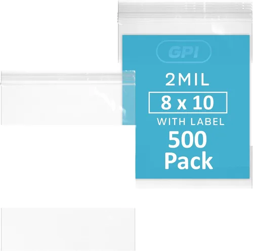 Vista 33 de GPI Paquete de 100 bolsas de plástico transparente de 1.5 x 2 pulgadas con cierre de cremallera, bolsas de polietileno resistentes y duraderas de 2