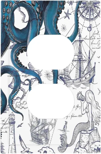 Vista 24 de Arte Moderno Abstracto de Lujo Turquesa Oscuro Verde Azulado Azul Gris Patrón Texturizado de Mármol 1 Gang Interruptor de Luz de Palanca Simple