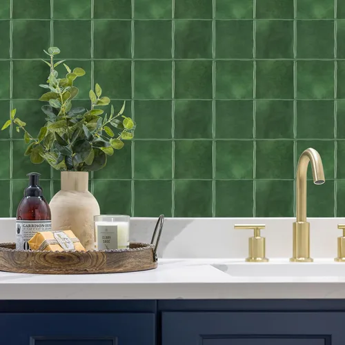 Vista 6 de Protector contra salpicaduras para cocina, 10 hojas de 9 x 9 pulgadas, adhesivo 3D para cocina, baño, azulejos de pared