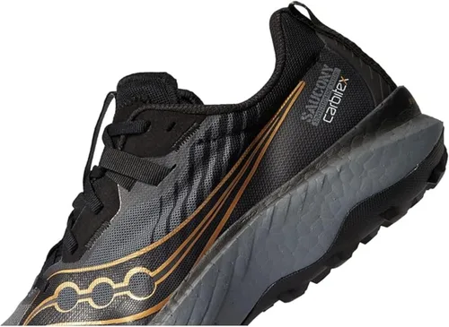 Vista 7 de Saucony Men's Endorphin Edge Sneaker Negro/Goldstruck