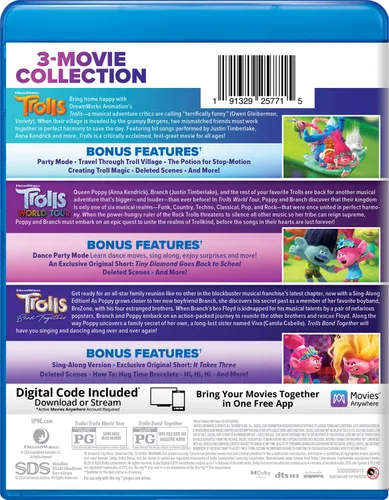 Vista 3 de Trolls 3-Movie Collection (Blu-ray + Digital)
