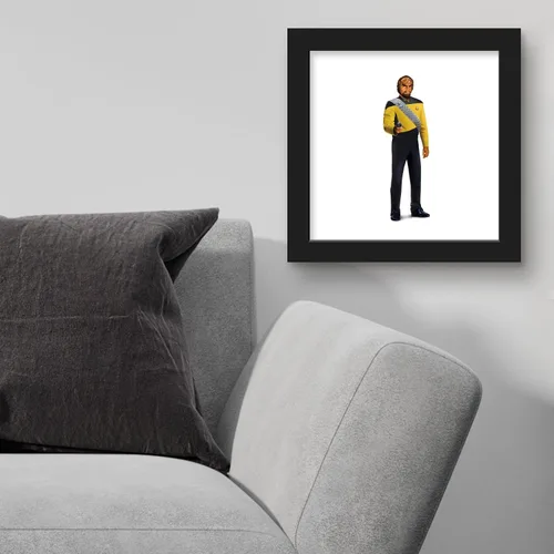 Vista 3 de Trends International Gallery Pops Star Trek: The Next Generation - Póster de pared de Worf, 12.00 x 12.00 pulgadas, versión de marco negro