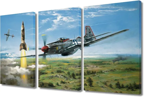 Vista 32 de Lienzo decorativo para pared de niños, decoración de dormitorio de adolescentes de la Segunda Guerra Mundial, imágenes en pared para decoración