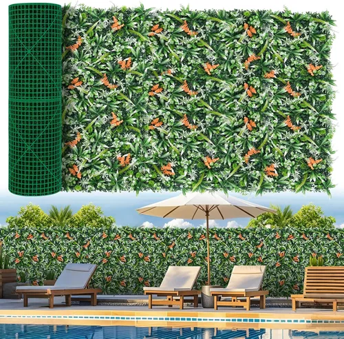 Vista 9 de Grooy Paneles Enrollables de Boj, Pared de Césped 20"x20" (6 PCS), Fondo de Césped, Pantalla de Privacidad, Decoración de Pared Verde Protegida