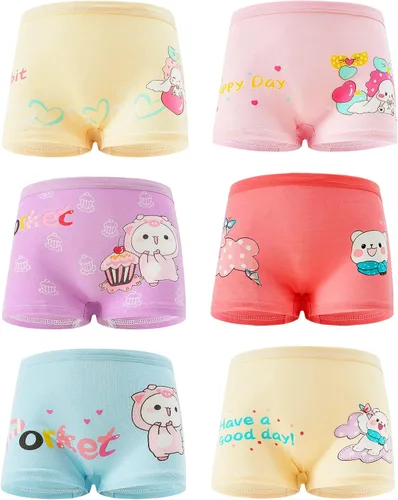 Vista 2 de Adorel Ropa interior de algodón para niñas, paquete de 12
