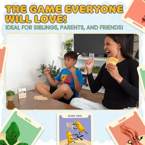 Vista 2 de Juego de cartas para la familia: divertido juego para niños, familias, adolescentes y adultos. Fácil y rápido. 2-6 jugadores a partir de 5 años