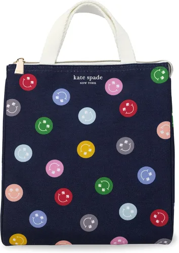 Vista 26 de Kate Spade New York Bolsa de Almuerzo Portátil Suave Refrigeradora, Bolso Térmico con Forro Interior Aislante Plateado y Bolsillo de Almacenamiento