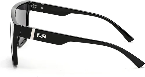 Vista 3 de FEISEDY Gafas de sol de moda planas de gran tamaño para mujeres y hombres UV400 B2996