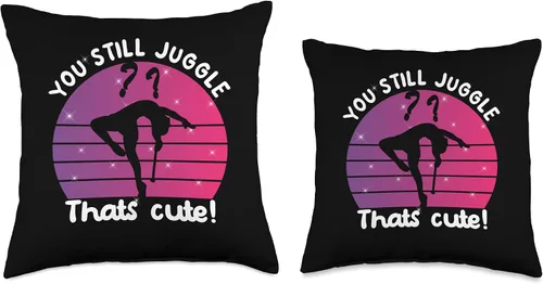 Vista 3 de You still juggle? That´s cute - sunset dance baton twirler Throw Pillow