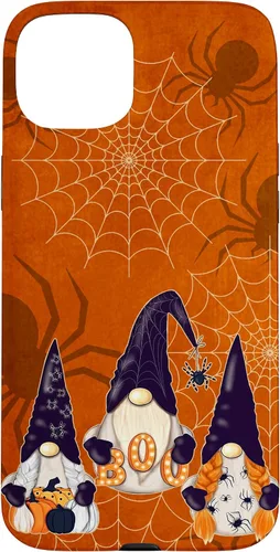 Vista 9 de iPhone 16 Spooky Halloween Gnomes Pumpkin Spider Pattern Witchy Boo Case