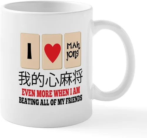 Vista 30 de CafePress Mahjong Mugs - Taza de café de cerámica de 11 oz (11.0 fl oz)