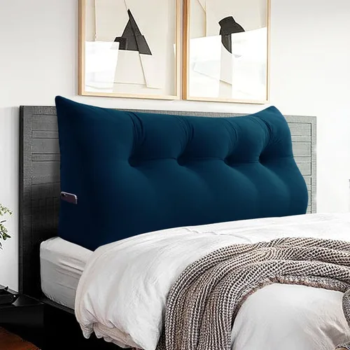 Vista 9 de Almohada de cabecero – Almohada de cama grande 3 en 1 como almohada de lectura de cuña, almohada grande para sofá cama o respaldo de apoyo, almohada