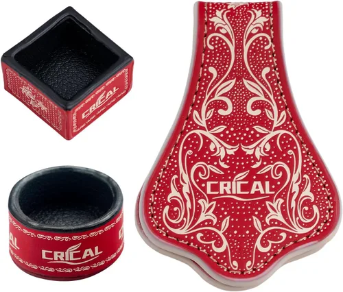 Vista 21 de CRICAL Magnetic Pool Chalk Holder, Leather Billiard Chalk Accessory Black Blue