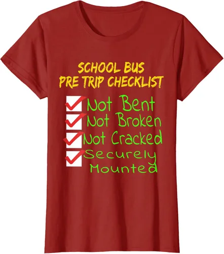 Vista 53 de Camiseta de camionero para conductor de autobús escolar CDL, Negro, S