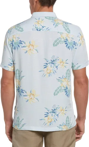 Vista 2 de Cubavera Camisa estándar de sarga con estampado floral para hombre
