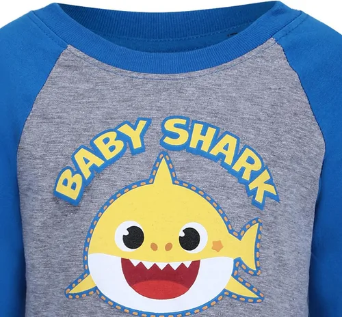 Vista 4 de Nickelodeon Baby Shark - Camisa raglán de manga larga para niños pequeños