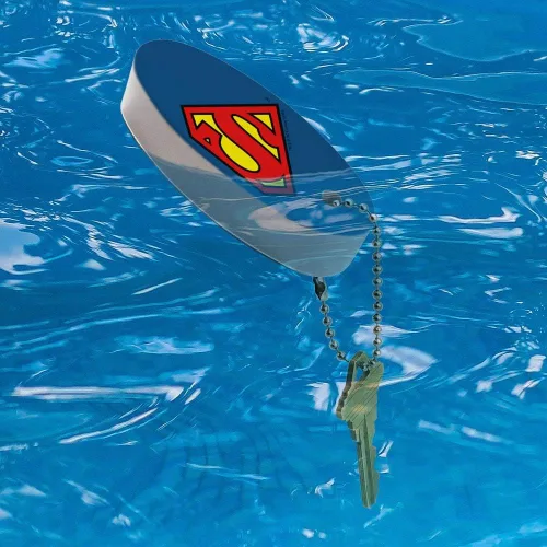 Vista 3 de GRAPHICS & MORE Superman Classic S Shield Logo Llavero flotante de espuma ovalada para barco de pesca, boya, Multi
