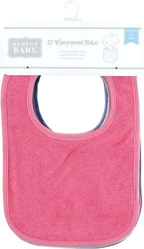 Vista 2 de Hudson Baby Unisex BabyDrooler Bib with Waterproof Lining