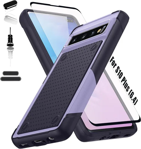 Vista 10 de Funda resistente para Samsung Galaxy S10 Plus/S10+ de 6.4 pulgadas, 4 esquinas con bolsas de aire [protección contra caídas de 12 pies], agarre