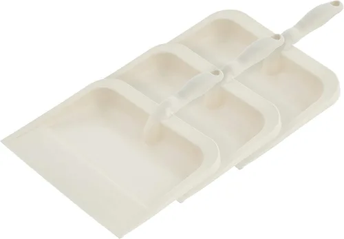 Vista 3 de Superio Recogedor de plástico resistente con mango de agarre cómodo, color beige, duradero, ligero, multisuperficie, fácil de barrer, 10 pulgadas