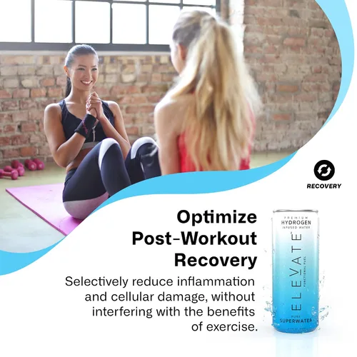 Vista 7 de Agua Premium de Hidrógeno ELEVATE SUPERWATER (paquete de 12). Hidrógeno más alto (3-5 PPM) y ORP más bajo -650. Apoya la recuperación, energía