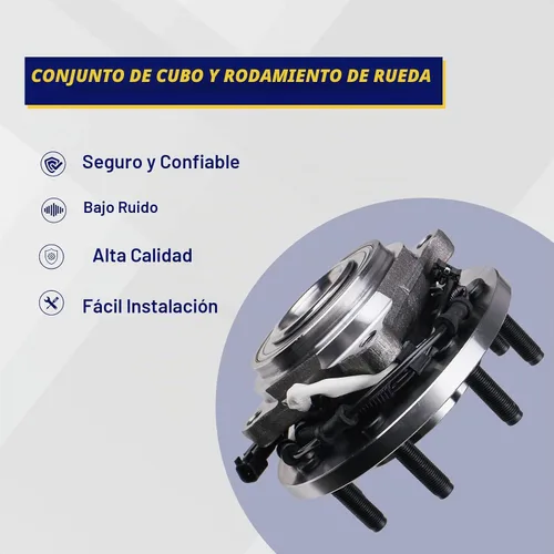 Vista 2 de KUSATEC 515162 Conjunto de cubo de rueda delantero y rodamiento de 2 piezas