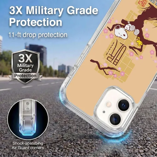 Vista 205 de Carcasa de gel para iPhone 7 Plus/iPhone 8 Plus, diseño de Snoopy Oriental de Peanuts, Badges