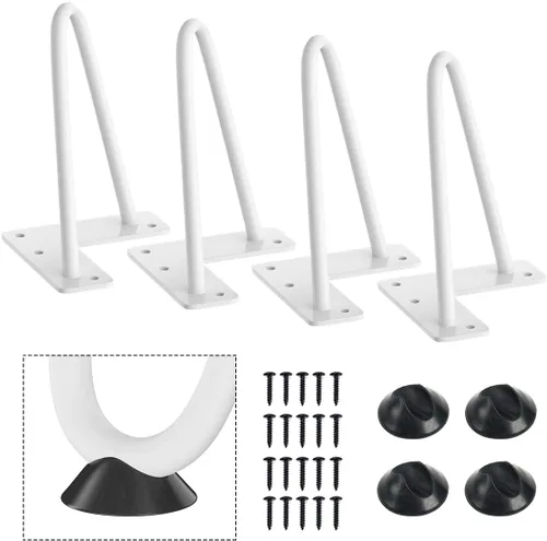Vista 24 de SMARTSTANDARD Patas de muebles de horquilla de alta resistencia de 4 pulgadas, proyectos de bricolaje de metal para el hogar para soporte de TV