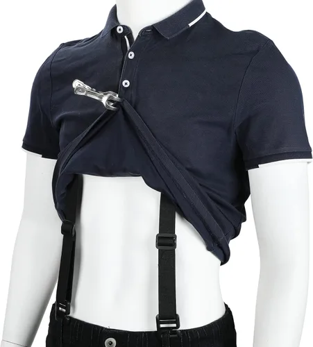 Vista 7 de JenPen Tirantes ocultos en forma de Y para hombre, invisibles debajo de la camisa, tirantes ajustables para el aeropuerto, tirantes de ropa
